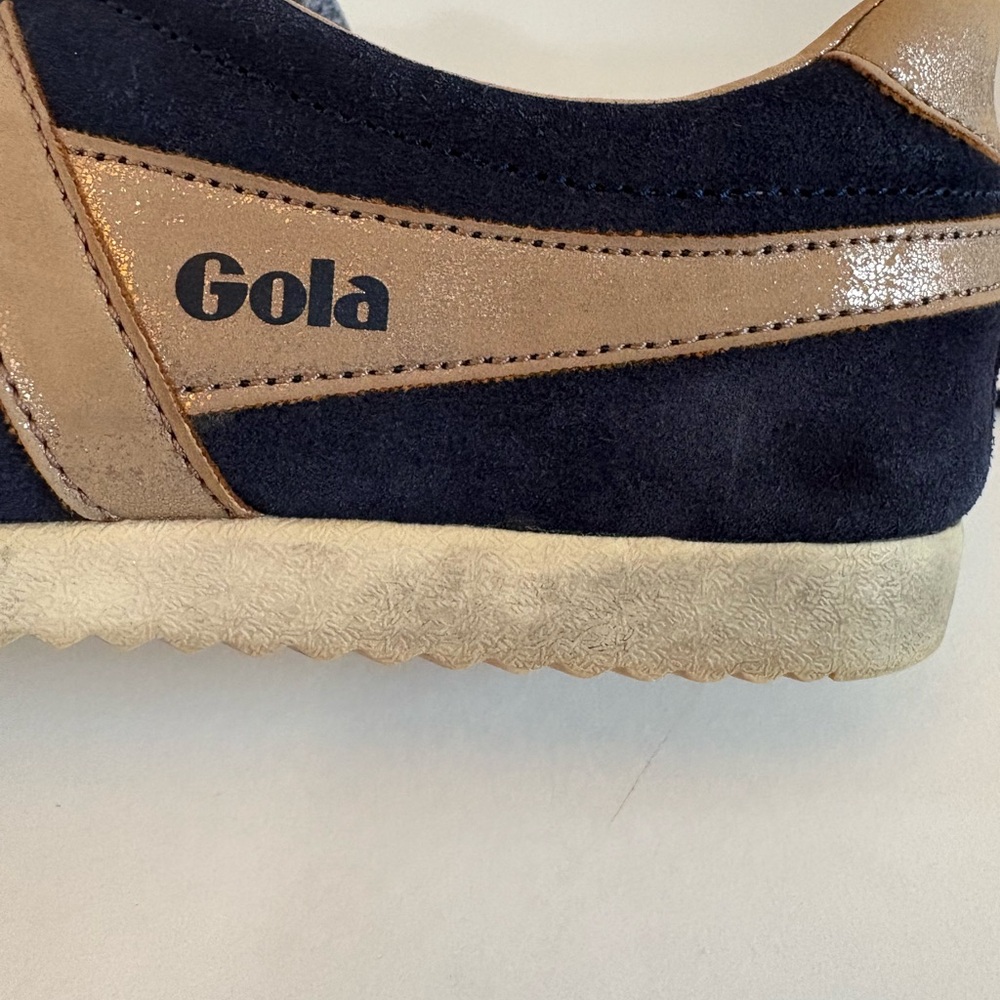 Gola Women’s Navy & Gold Suede Court Fashion Shoes size 8 - Picture 8 of 8